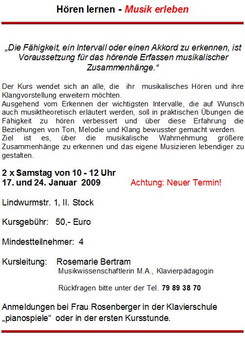 Hoeren lernen - Musik erleben